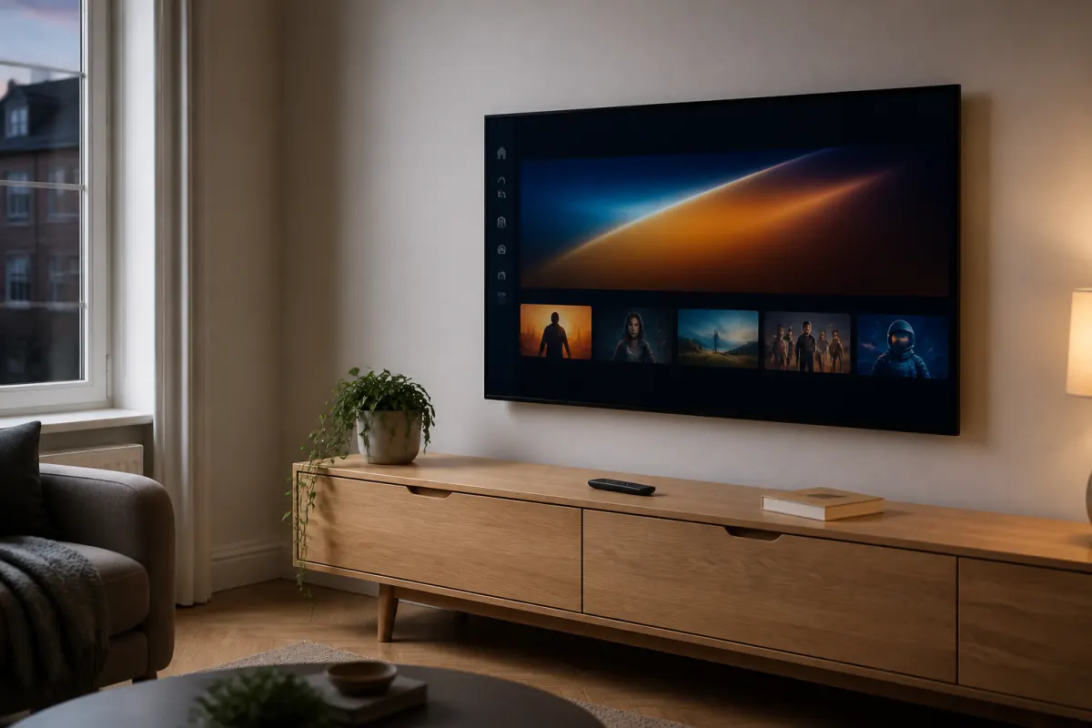 Living room TV ready for TheTVApp setup
